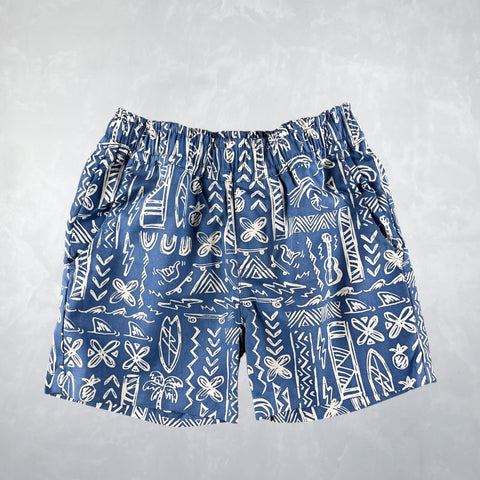 Fo' Sure Shorts - Tapa Shaka Coast Blue