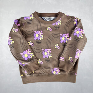 Mauka Pullover  - Waterfall Flowers Buck