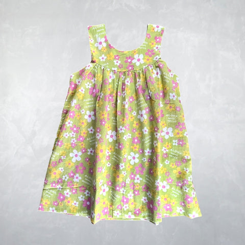 Tru Muu Dress - Friendly Flowers Citron