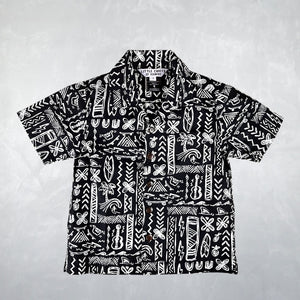 Aloha Shirt - Tapa Shaka Black