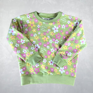 Mauka Pullover  - Friendly Flowers Citron