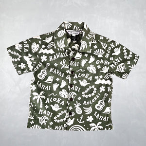 Aloha Shirt - It's Beachy Olive