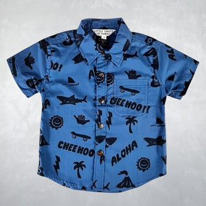 Shred Shirt - Happy Hawaii Coast Blue