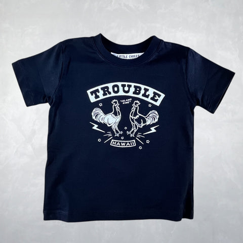 Motif Tee - Trouble Hawaii Black