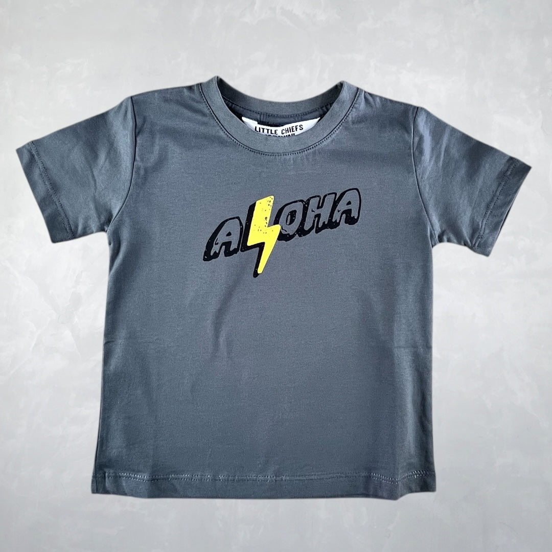 Motif Tee - Bolt Aloha Slate