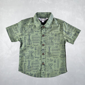 Shred Shirt - Howzit Outline Olive