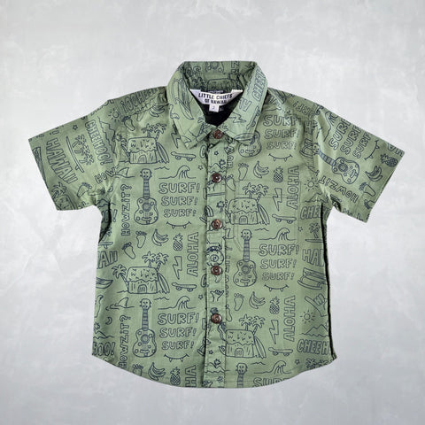 Shred Shirt - Howzit Outline Olive