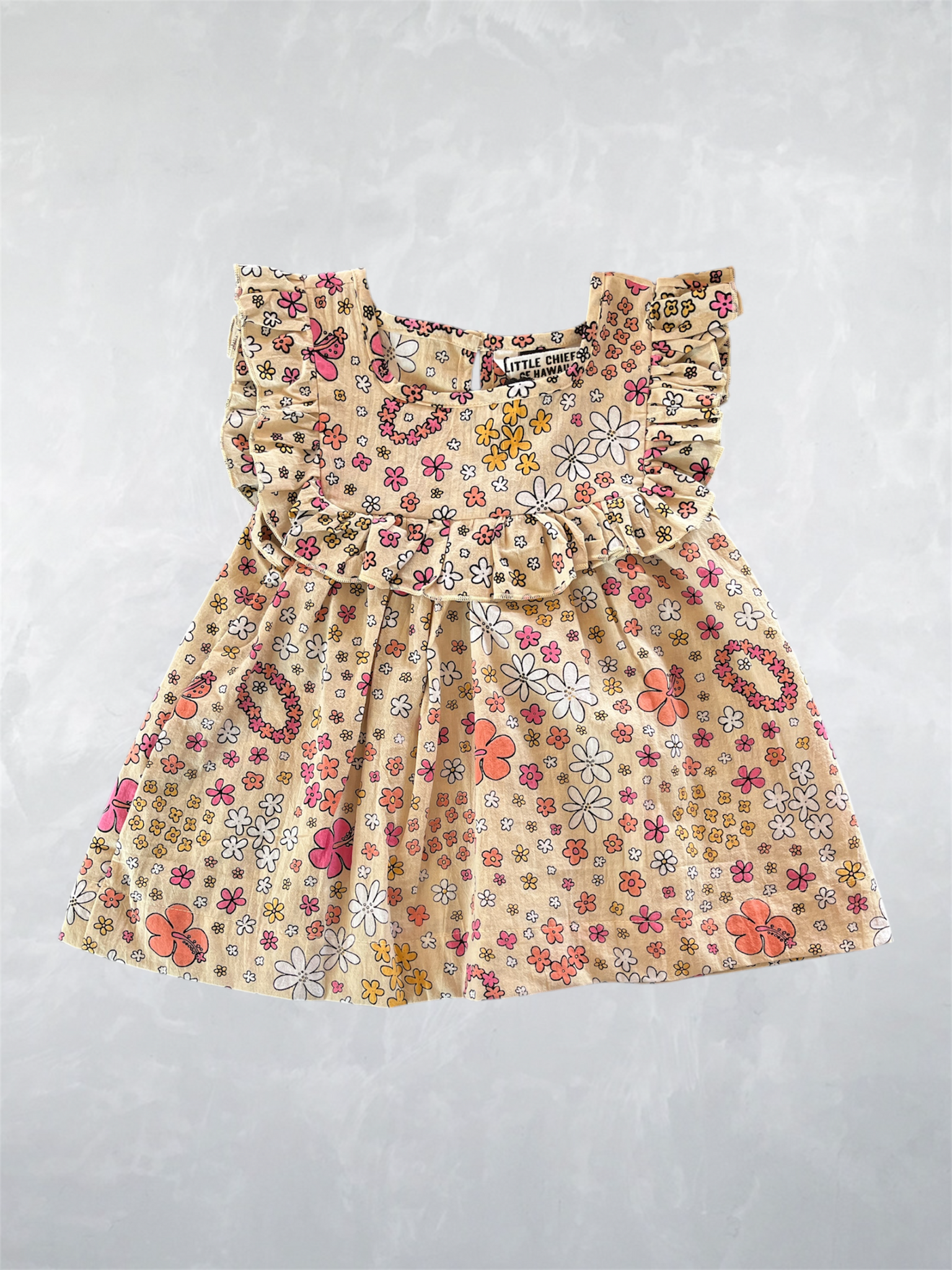 Muu Muu Top - Flowers Light Sand