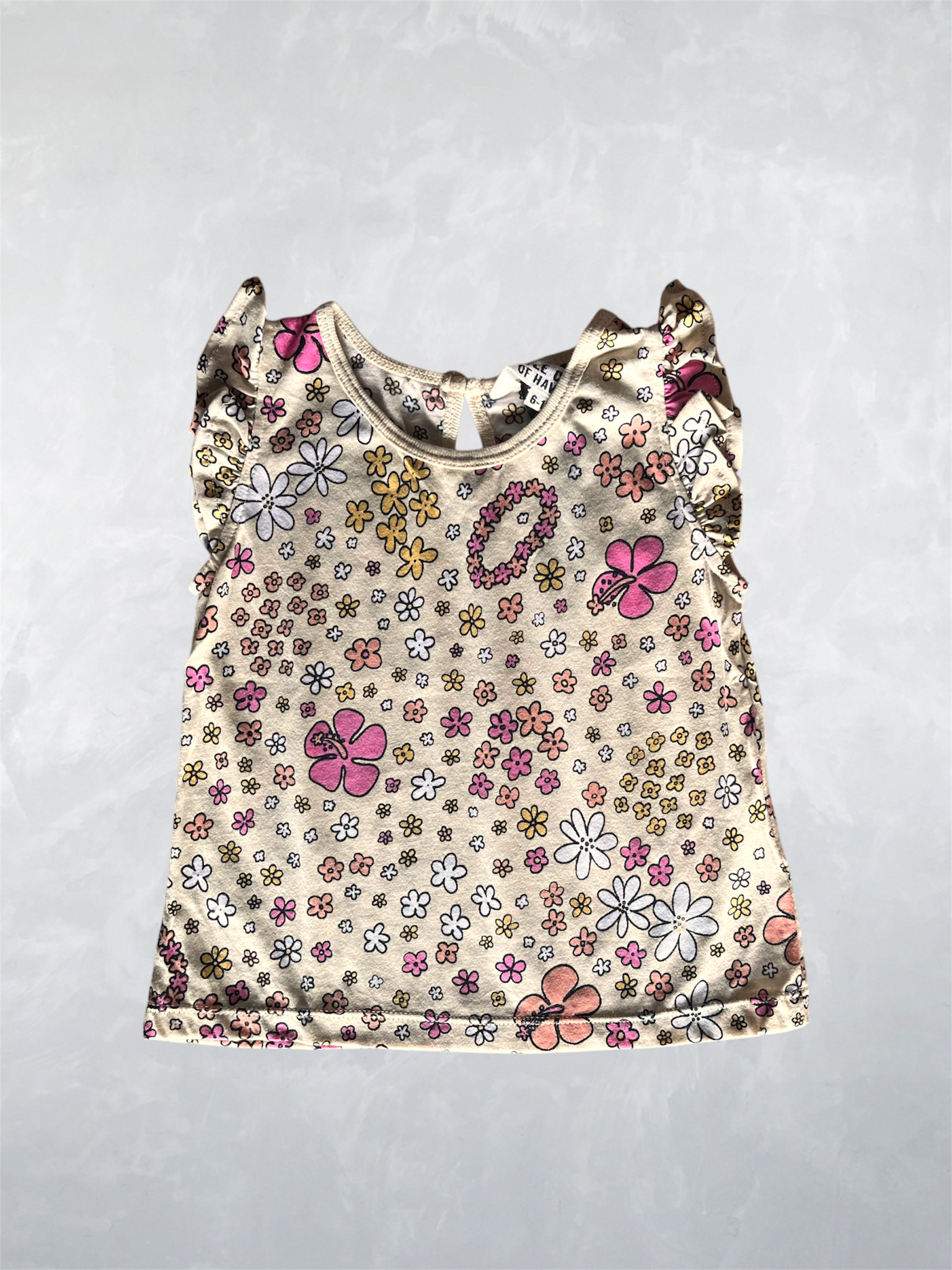 Petals Toddler Top - Flower Child Sand