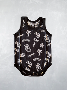 Anchor Onesie - Graffiti Black