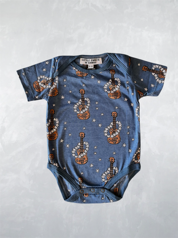 Tee Top Onesie - Ukulele Blue