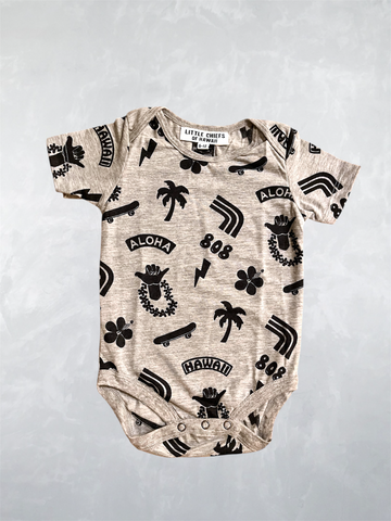 Tee Top Onesie - Graffiti Misty