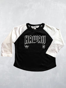 Raglan T-shirt - Metal Hawaii Black & White