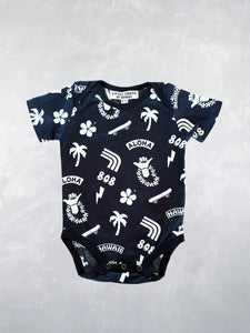 Tee Top Onesie - Graffiti Black and White