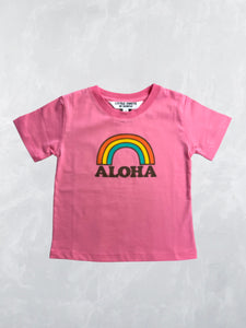 Motif Tee - Rainbow Aloha Pink