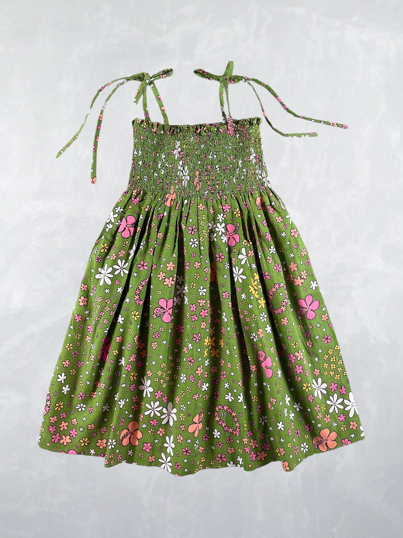 Kai Dress - Flower Child Meadow Green