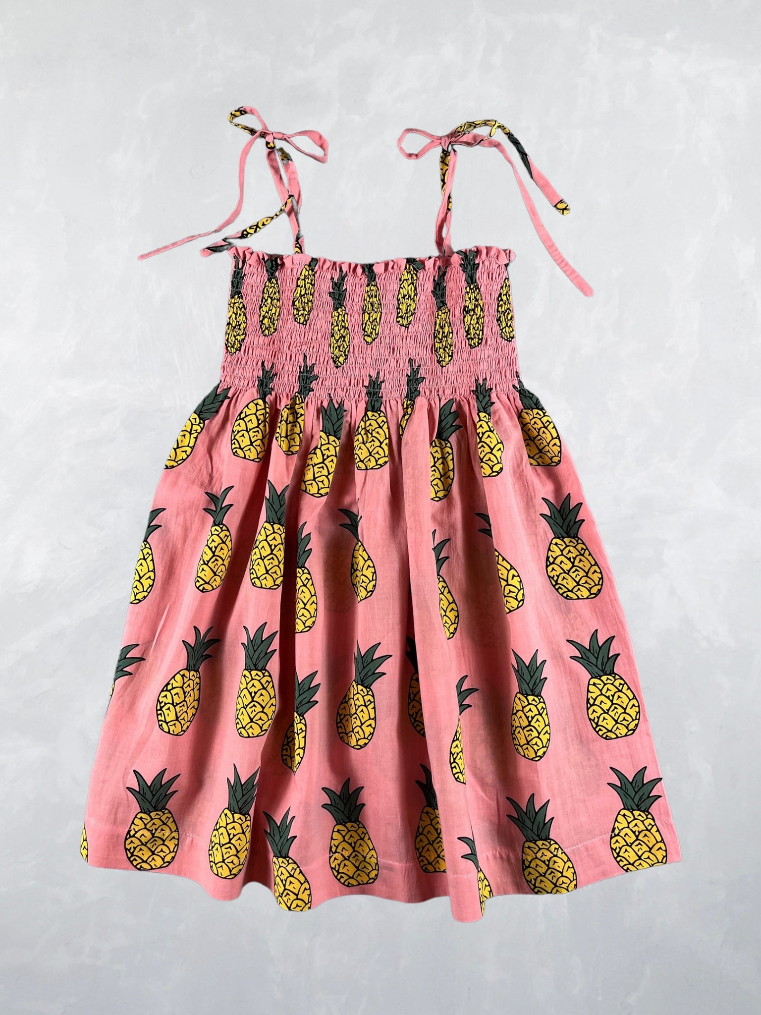 Kai Dress - Pineapples Pink