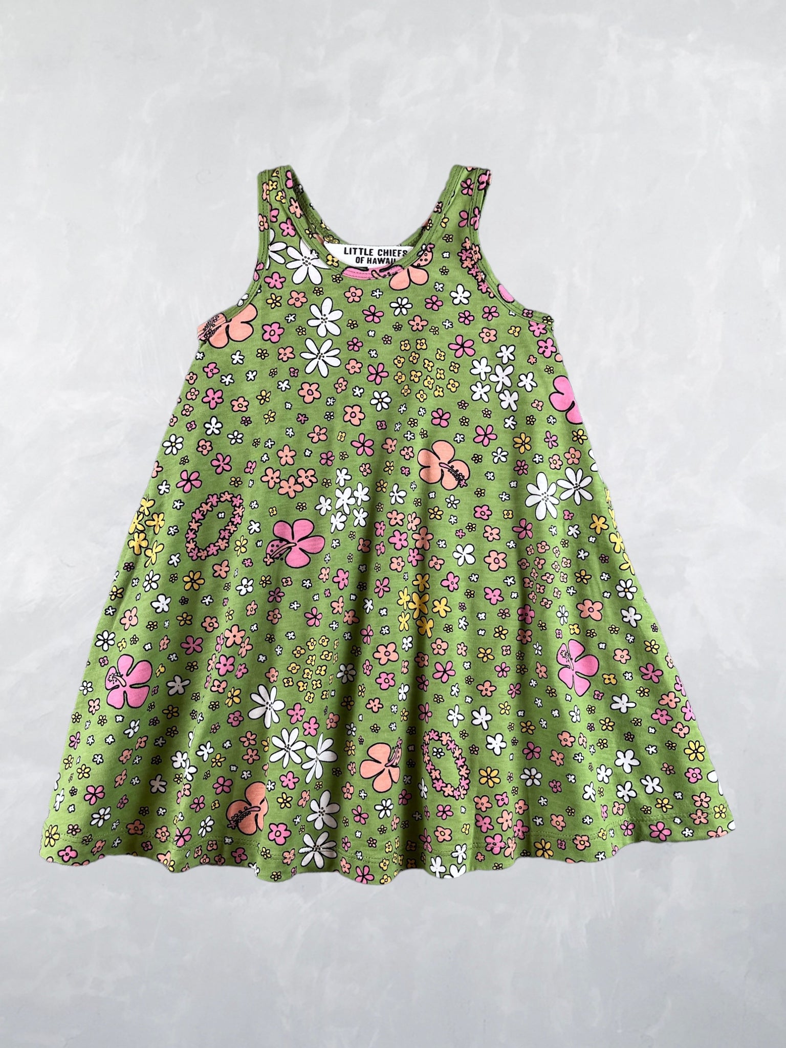Sunshine Dress - Flower Child Meadow Green
