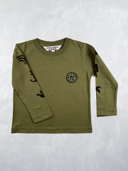 Triples Tee - Solid Jungle Green